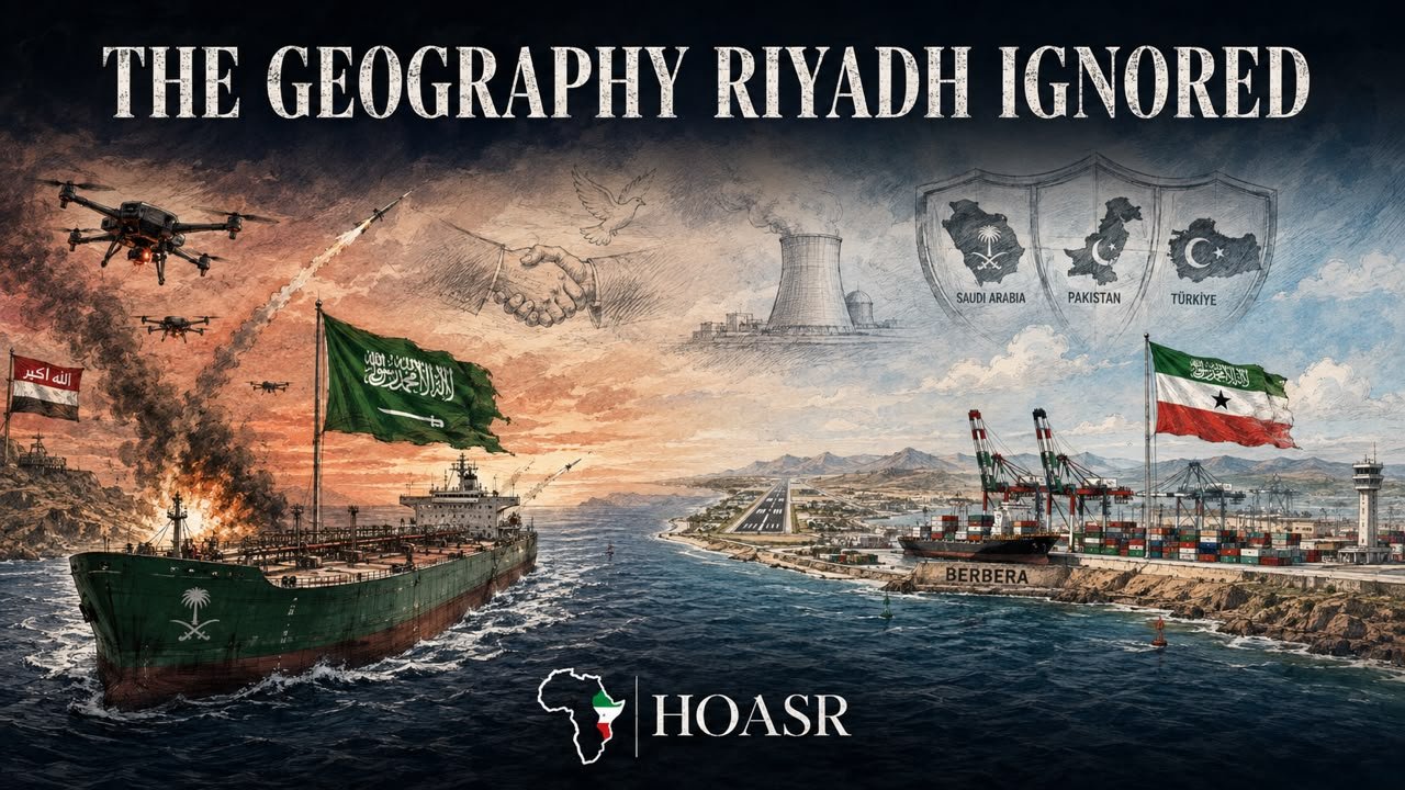 Saudi tanker facing Houthi attacks across the Red Sea from Berbera Port and Somaliland, illustrating Saudi Arabia’s strategic failure to engage Somaliland.